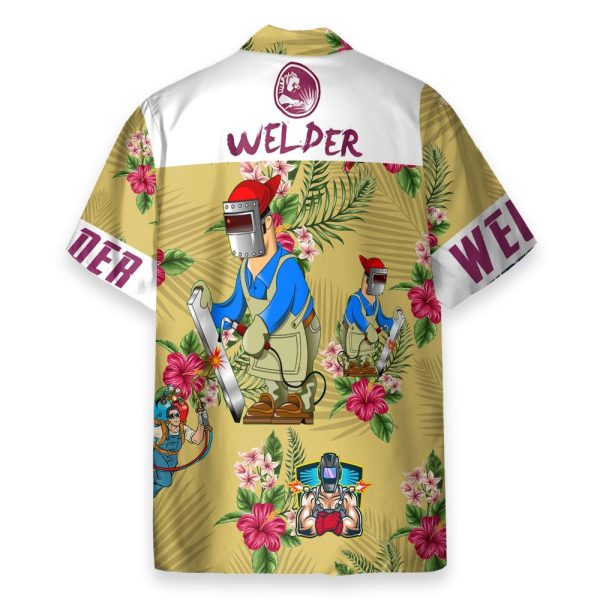 Welder Men'S Button'S Up Shirts Hawaiian Shirt