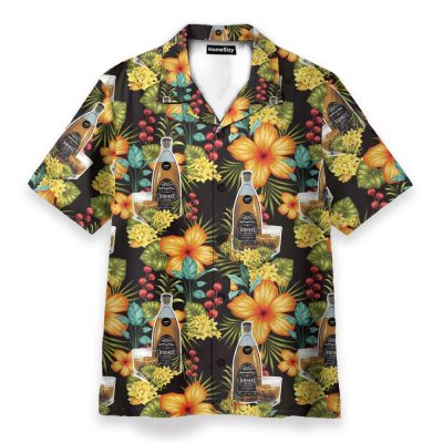 Paradies Whisky Party Tropical Flowers Pattern Hawaiian Shirt & Beach Shorts