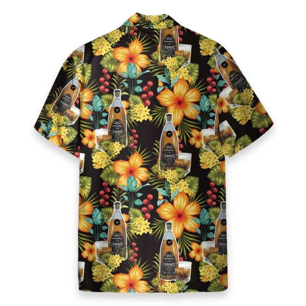 Paradies Whisky Party Tropical Flowers Pattern Hawaiian Shirt & Beach Shorts