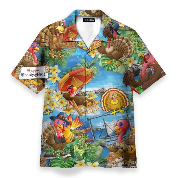 Turkey Happy Thanksgiving Hawaiian Shirt