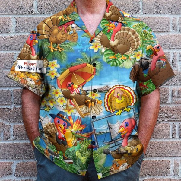 Turkey Happy Thanksgiving Hawaiian Shirt