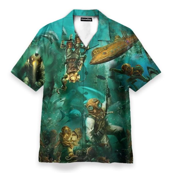 Amazing Scuba Diving Don'T Fear Death Fear Hawaiian Shirt