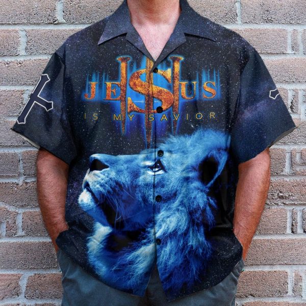Way Maker Blue Lion Hawaiian Shirt
