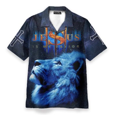 Way Maker Blue Lion Hawaiian Shirt