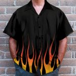 Hot Rod Flame Stencils Cosplay Costume Hawaiian Shirt & Beach Shorts