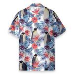 Penguin Tropical Leaves Pattern Hawaiian Shirt Atz106200