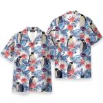 Penguin Tropical Leaves Pattern Hawaiian Shirt Atz106200