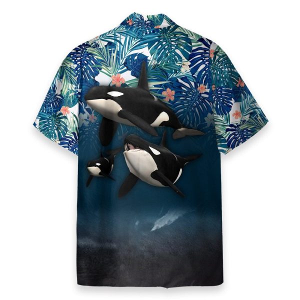 Whale Men'S Button'S Up Shirts Hawaiian Shirt
