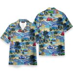 Campervan On The Beach Hawaiian Shirt & Beach Shorts
