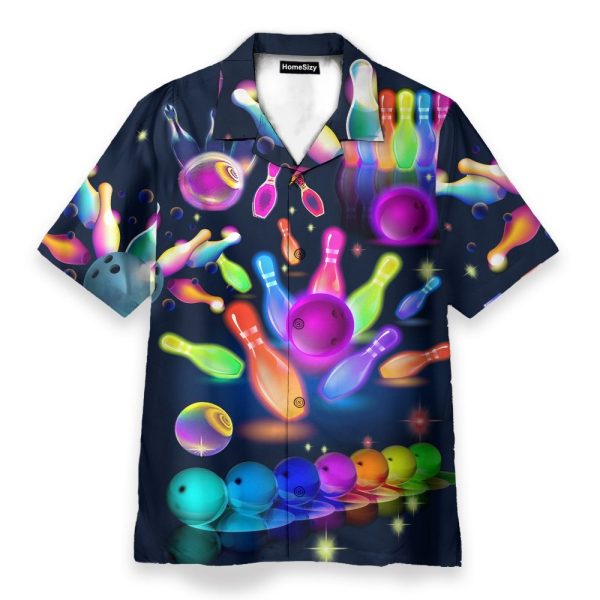 Bowling Men'S Button'S Up Shirts Hawaiian Shirt