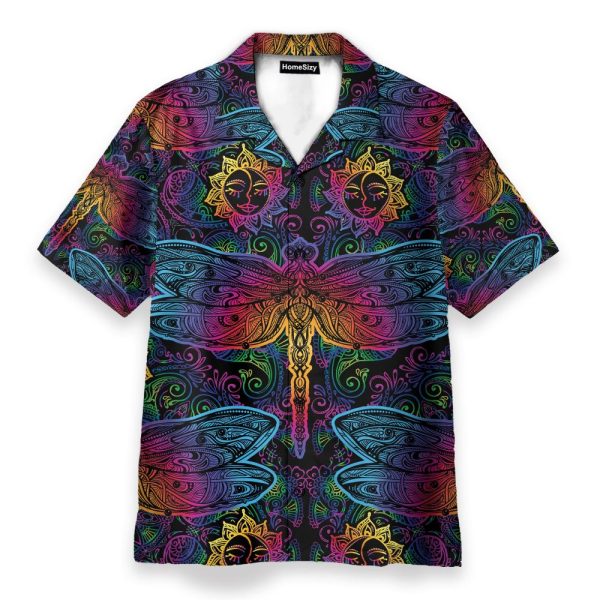 Hippie Mandala Dragonfly Hawaiian Shirt