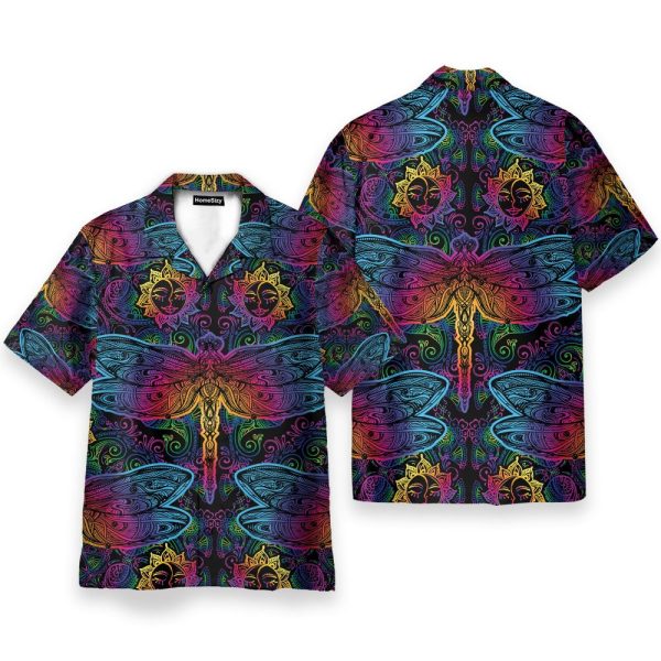 Hippie Mandala Dragonfly Hawaiian Shirt