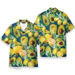 Hello Summer, Avocado And Lemon Fruits Hawaiian Shirt & Beach Shorts