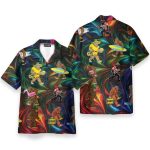 Neon Bigfoot Tropical Men'S Button'S Up Shirts Hawaiian Shirt