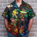 Neon Bigfoot Tropical Men'S Button'S Up Shirts Hawaiian Shirt