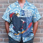 Funny Greart Surfer Surfing Bear Hawaiian Shirt
