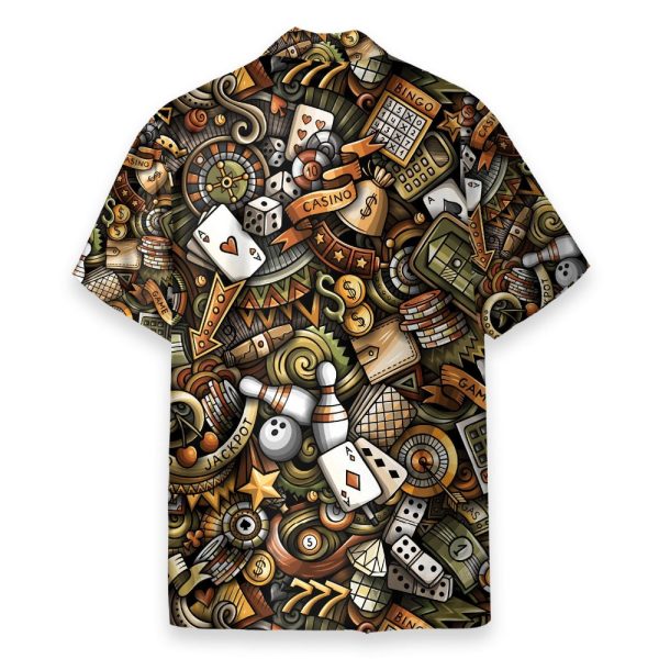 Casino Jackpot Poker Funny Button'S Up Shirts Hawaiian Shirt