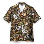 Casino Jackpot Poker Funny Button'S Up Shirts Hawaiian Shirt