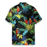 Parrot Tropical Green Leaves Pattern Hawaiian Shirt