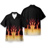Fire Hot Rod Flames Cosplay Costume Hawaiian Shirt & Beach Shorts