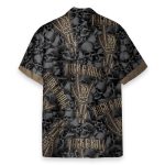 Vintage Rock & Roll Skull Hawaiian Shirt