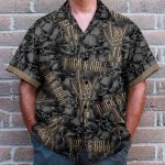 Vintage Rock & Roll Skull Hawaiian Shirt
