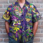 Mardi Gras Men'S Button'S Up Shirts Hawaiian Shirt