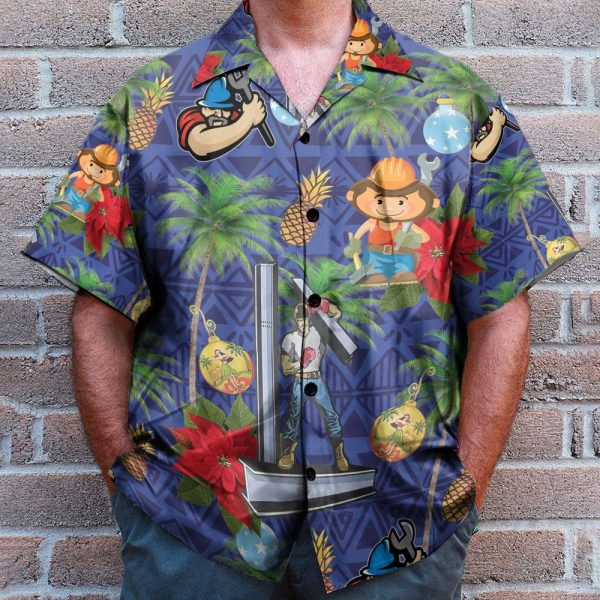Ironworker Proud Men'S Button'S Up Shirts Hawaiian Shirt