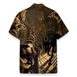 Scary Black Wolf Men'S Button'S Up Shirts Hawaiian Shirt