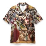 Templar Knight Men'S Button'S Up Shirts Hawaiian Shirt