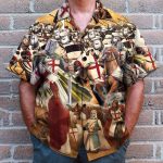 Templar Knight Men'S Button'S Up Shirts Hawaiian Shirt