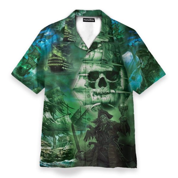 Mystery Of Ghost Ship Men'S Button'S Up Shirts Hawaiian Shirt