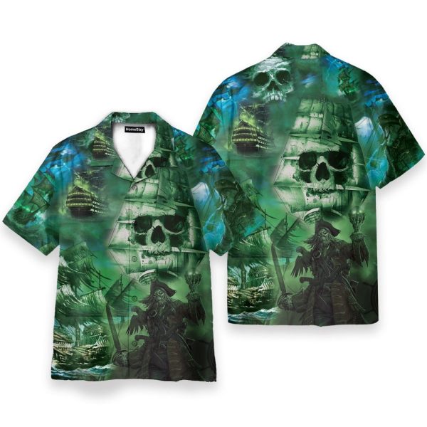 Mystery Of Ghost Ship Men'S Button'S Up Shirts Hawaiian Shirt