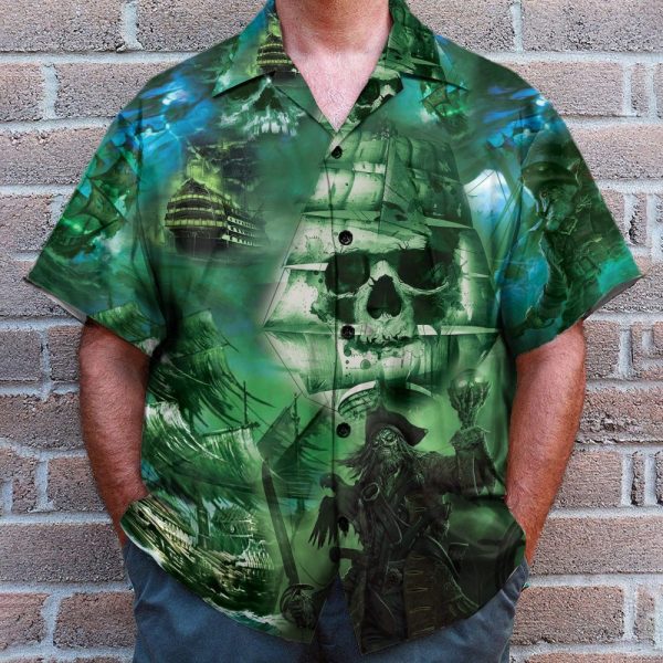 Mystery Of Ghost Ship Men'S Button'S Up Shirts Hawaiian Shirt