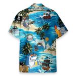 Funny Shark On Beach Bar Hawaiian Shirt