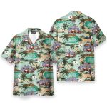 Hippie Campervans Caravan Beach Hawaiian Shirt & Beach Shorts