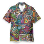 Colorful Mushroom Vision Hippie Hawaiian Shirt