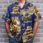 Pirate Boat Men'S Button'S Up Shirts Hawaiian Shirt