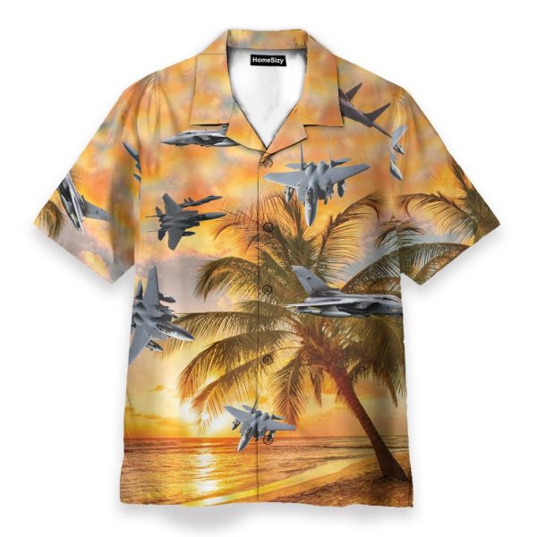 Air Force Mcdonnell Douglas F-15 Eagle Hawaiian Shirt