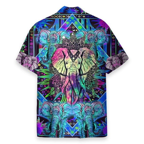 Hippie Mandala Elephant Hawaiian Shirt