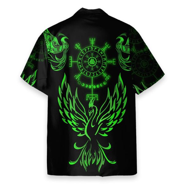 Viking Phoenix Vegvisir Men'S Button'S Up Shirts Hawaiian Shirt