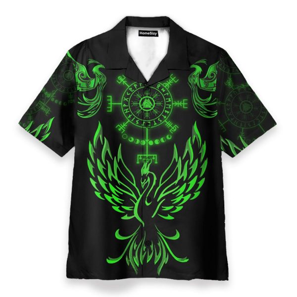Viking Phoenix Vegvisir Men'S Button'S Up Shirts Hawaiian Shirt