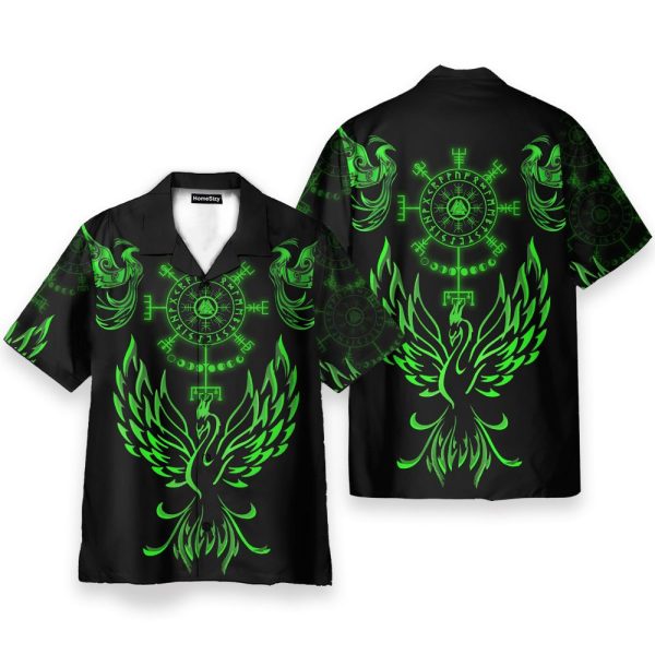 Viking Phoenix Vegvisir Men'S Button'S Up Shirts Hawaiian Shirt