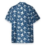 Blue And White Aeroplanes Hawaiian Shirt & Beach Shorts