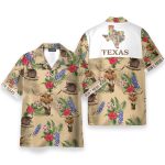 Tribal Armadillo And Longhorn Texas Pattern Hawaiian Shirt & Beach Shorts