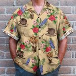 Tribal Armadillo And Longhorn Texas Pattern Hawaiian Shirt & Beach Shorts