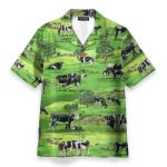 Dairy Cow On Grass Valley Hawaiian Shirt & Beach Shorts