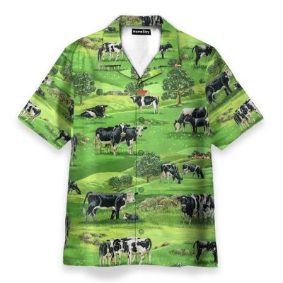Dairy Cow On Grass Valley Hawaiian Shirt & Beach Shorts