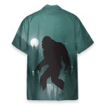 Bigfoot In Night Men'S Button'S Up Shirts Hawaiian Shirt