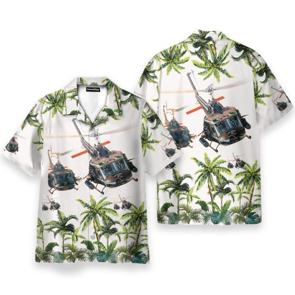 United States Army Huey Helicopter Hawaiian Shirt